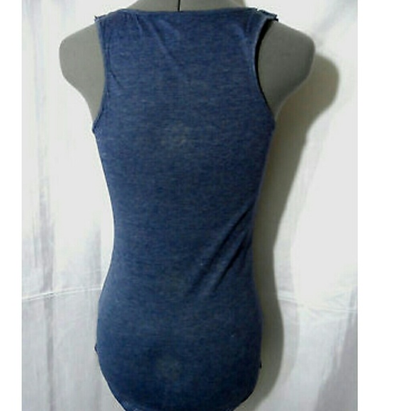 New ACTIVE BASICS Ruffled Tank top M Blue athletic - Picture 3 of 4